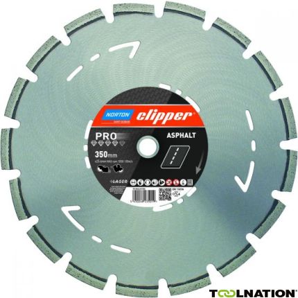 Clipper 70184623186 Pro Asphalt Diamant zaagblad 350 x 25,4 mm Droog/Nat - 1