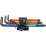 Wera 05022210001 950 SPKL/9 SM HF Multicolour Stiftsleutelset, metrisch, BlackLaser, met vasthoudfunctie 9-delig - 2