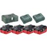 Metabo 685111000 Akku-Pack 4 x 18V LiHD 6,2Ah 2 x Ladegerät ASC Ultra in Metaloc - 1