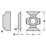 CMT HW Klingenprofil 16 x 22 x 5 mm Radius 3 10 Stück - 1