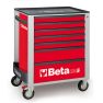 Beta 24002073 C24S/7-R Werkzeugwagen mit 7 Schubladen Rot - 4