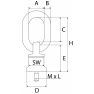 Rema C800X-M16x24-1.4T aanslagbout M16 1400 kg (Grade 10) 2611116 - 2