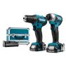 Makita CLX224SAX1 Comboset - accuboor DF333 + slagschroever TD110 12V 2.0Ah Li-Ion - 1