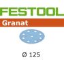 Festool 497146 Schuurschijven Granat STF D125/90 P60 GR/10 - 1