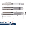 Rotec 3060020 HSS Handgewindeschneidsatz 3 Stück DIN 352 BSW 1/2-12 - 1