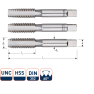 Rotec 3070032 HSS Handgewindeschneidsatz 3 Stück DIN 352 UNC 1-8 - 1