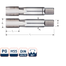 Rotec 3152900 HSS-Handgewindeschneidsatz PG 29-16 - 1