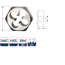 Rotec 373.0016 HSS Sechskantmuttern DIN 382 UNC 5/16-18 - 1