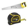 Stanley STHT1-20352SB STHT1-20352 Handsäge Tradecut Universal 550mm 0-30-697 Maßband Tylon 5m - 19mm - 1